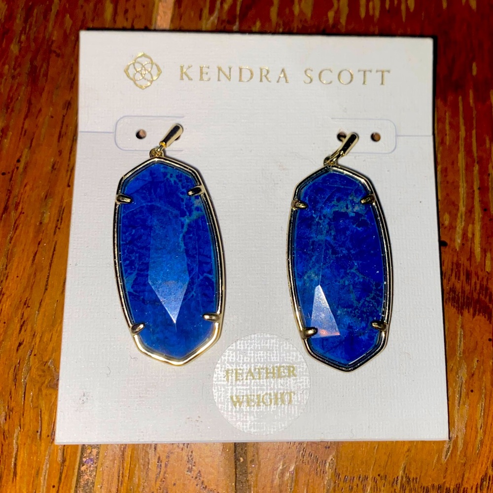 NWOT faceted Elle earrings in Cobalt Howlite